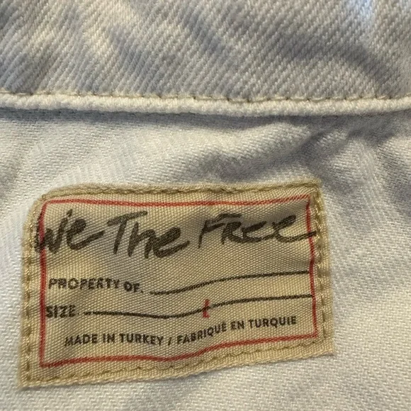 Free People Cream Button-Up Jean Jacket - Picture 2 of 4